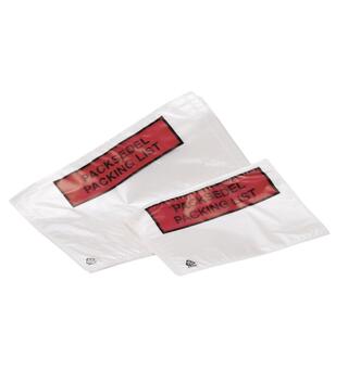 Pakkseddelkonvolutt 5P plast med trykk 215 x 160 mm (esker à 1000 stk)